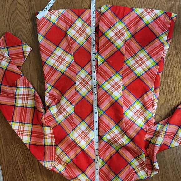 VINTAGE Plaid Coat Notched Rounded Collar 2 Button - Picture 14 of 14